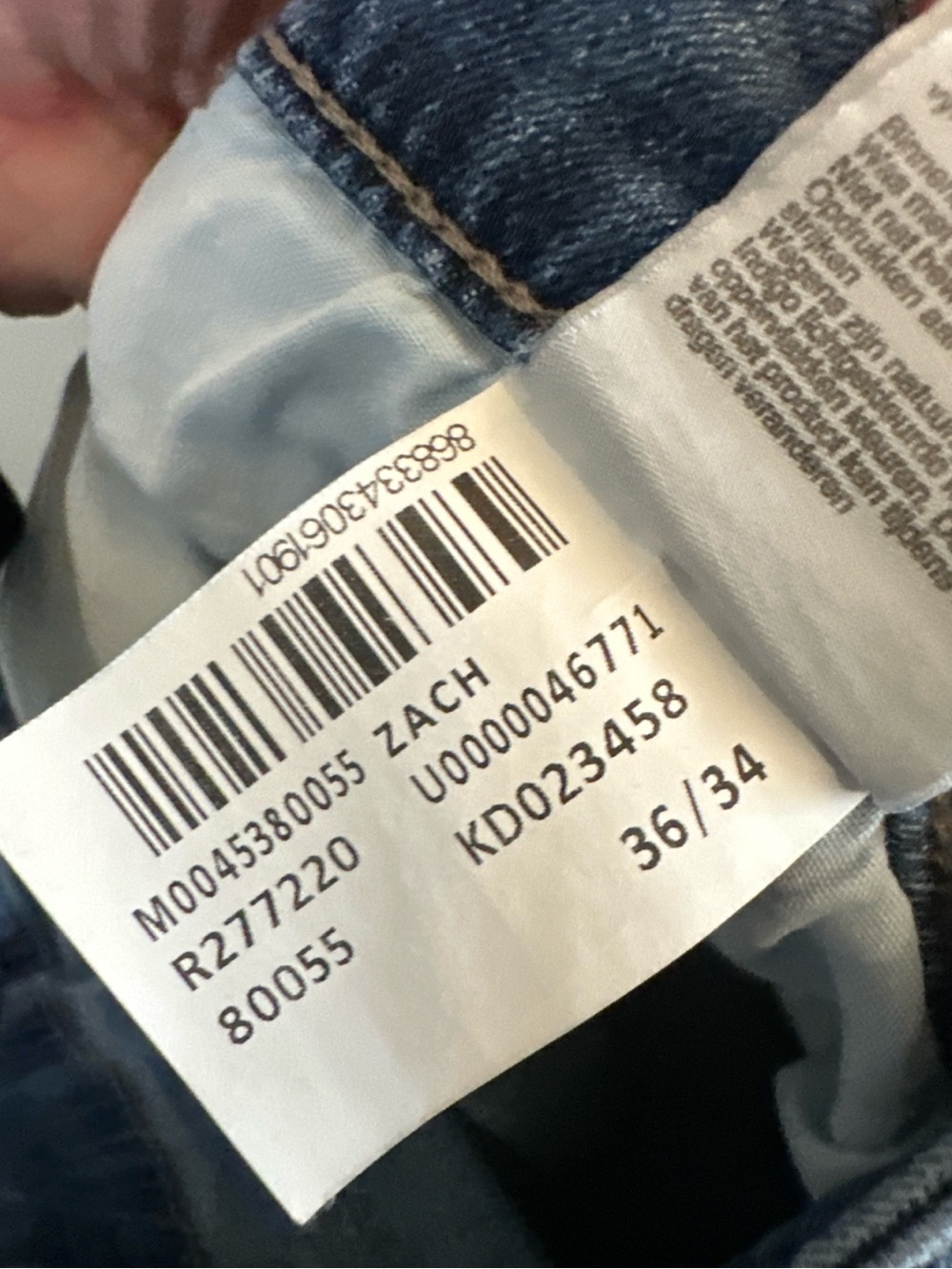 Mavi Zach Men’s 36x34 Straight Leg Medium Wash Blue Jeans Denim - Picture 5 of 10